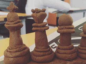 Chess Pieces in clay